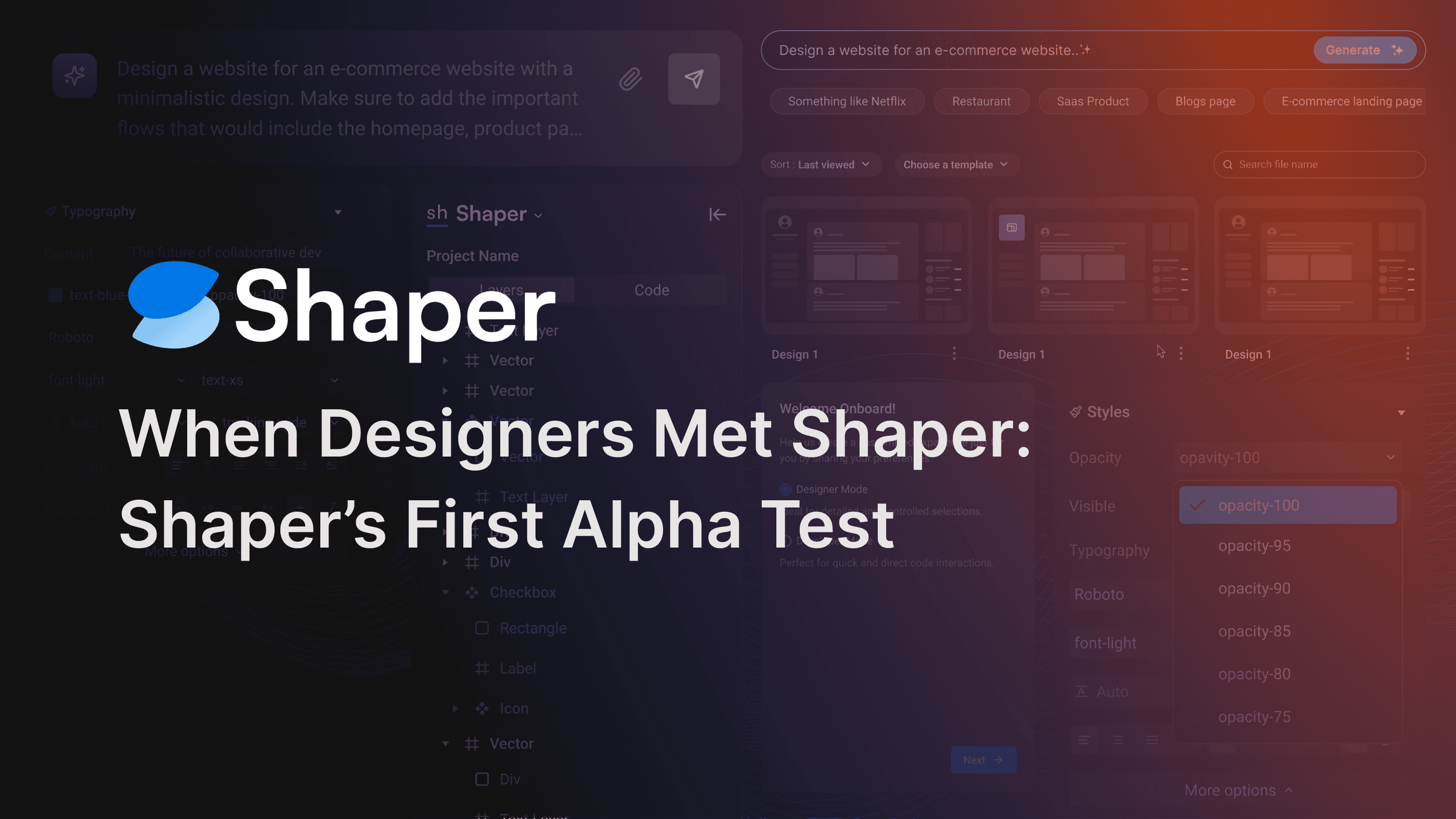When Designers Met Shaper: What We Learned from Our First Alpha Test 